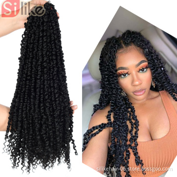 Pre Looped Bohemian  Synthetic Braiding Passion Twist hair Pre-twisted Passion Twist Hair 22 inch Passion Twist Crochet Hair